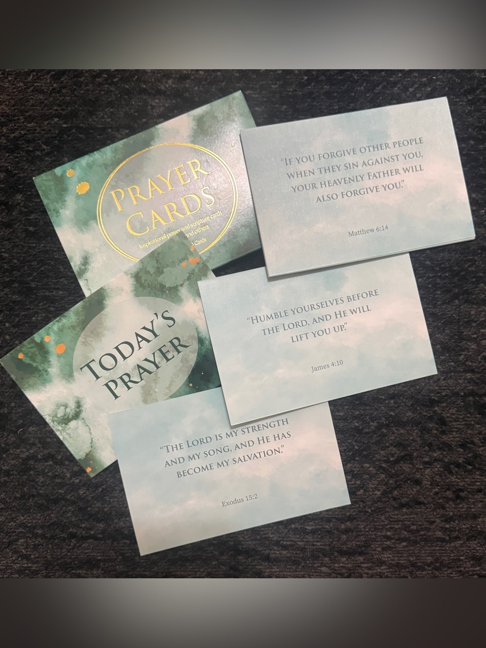 Crown Jewlz Box of 20 Floral Design Prayer & Scripture Cards